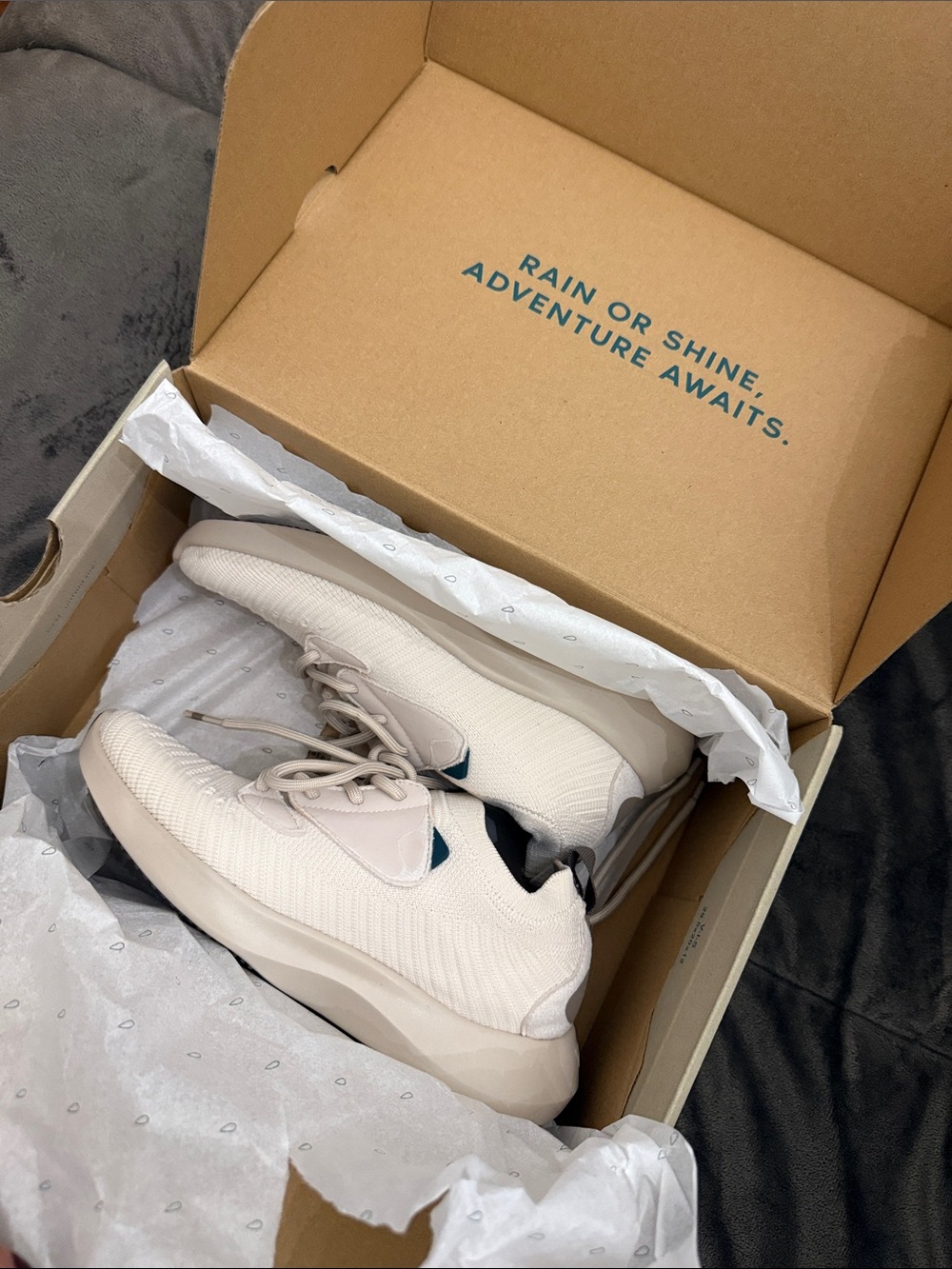 Vessi Women's Cream Knit Everyday Move Waterproof Sneakers